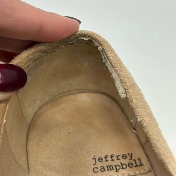 Jeffrey Campbell Women's Platform Loafers Size 9 Nude Suede Preppy Casual - Picture 14 of 14